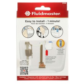 Fluidmaster 8100 Flush 'n Sparkle Automatic Toilet Bowl Cleaning System with Blue Cartridge, Upgraded Version
