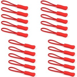 Red Snail 20PCS Zipper Pull - Bright Zipper Puller Helper, Zipper Pull Replacement, Nylon Zipper Pulls Tab, Zipper Pulls for Backpacks
