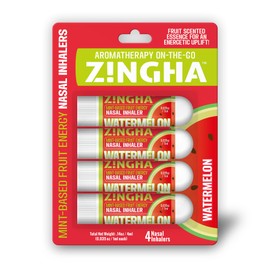 Z!NGHA Natural Aromatherapy Nasal Stick Boost Focus & Enhance Breathing | Portable Sinus Relief & Relaxation Nasal Inhaler Stick | Essential Oil Blend for Stress and Congestion (Watermelon)