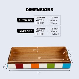 Handicrafts Home Medley Jester Collection Storage Organizer Decorative Box Multipurpose Gift 12x6x2 inch