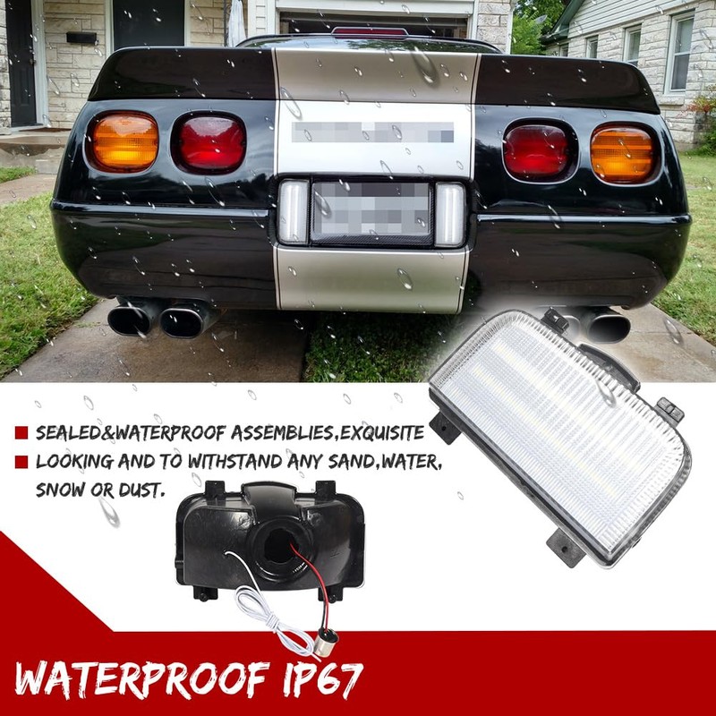 GTINTHEBOX 2PCS Clear Lens Tailgate Reverse Backup Lights Lamps for