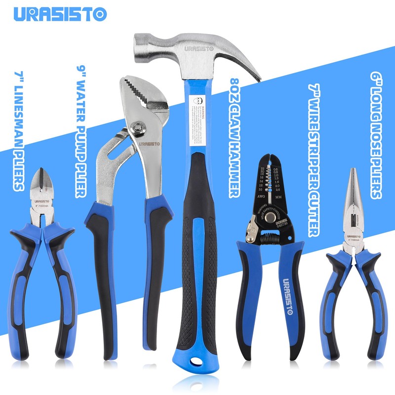 URASISTO 174-Piece Premium Tool Kit, Household Repairing Tool Set with