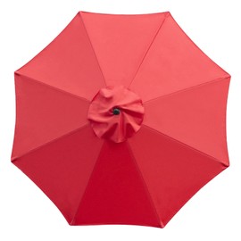 Sunnyglade 9ft Patio Umbrella Replacement Canopy Market Umbrella Top Canopy (Red)