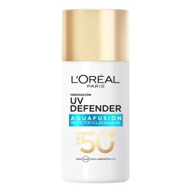 LOral Paris UV Defender Aquafusion Protector Solar Diario FPS50, Protector Solar Aqua-Gel, Previene Manchas Solares y Arrugas, Absorcin Rpida en 3... 