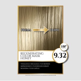 OP|BLONDE Regenerating Colour Mask Honey 9.32 250 ml Hair Mask Revives Professional Lighting Treatment, Ideal for Honey Blonde Hair Colour for Dyed or Natural Hair