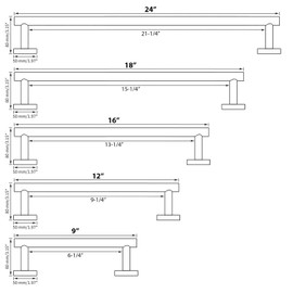 Modket 9 Inches Brushed Nickel Towel Bar Bathroom Hardware 304 Stainless Steel Wall Mounted Kitchen Towel Holder Cloths Hanger