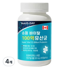 Nutri-D-Day Super Vital 10 billion lactic acid bacteria, 90 tablets, 4 units / 뉴트리디데이 슈퍼 바이탈 100억 유산균, 90정, 4개