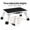 Adjustable 1-Step Stool for Reaching Shelves - Foldable Non-Slip Platform,