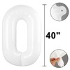 40 Inch White Number 20 Digital Balloon,Jumbo Mylar Foil Helium