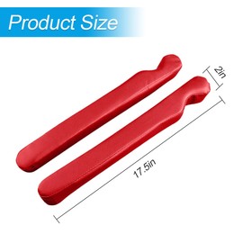 Mandark Car Seat Gap Filler, 2PCS Leather Vehicle Gap Stopper to Fill Between Seat and Console, Automotive Crevice Plug Blocker Accessories from Dropping, Universal for SUV, Sedan, Truck (Red)