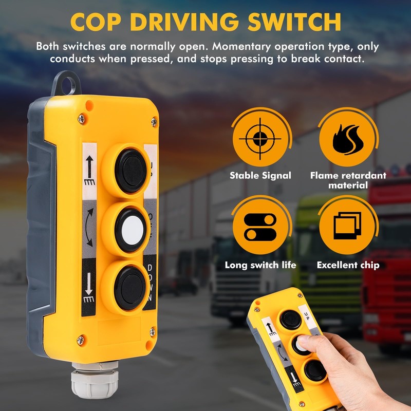 Jadeshay Hoist Push Button Switch, Crane Chain Lift Suspension Regulator