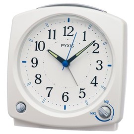 Seiko Clock NR455W Alarm Clock Analog Melody White Pearl PYXIS Pixis 4.9 x 4.7 x 2.7 inches (125 x 120 x 69 mm)