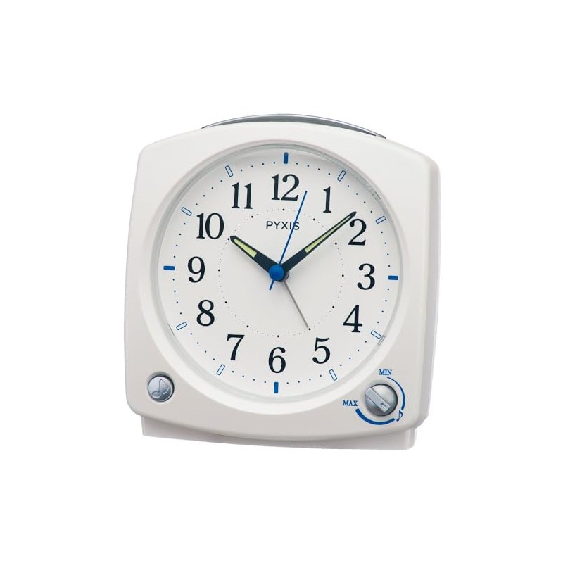 Seiko Clock NR455W Alarm Clock Analog Melody White Pearl PYXIS