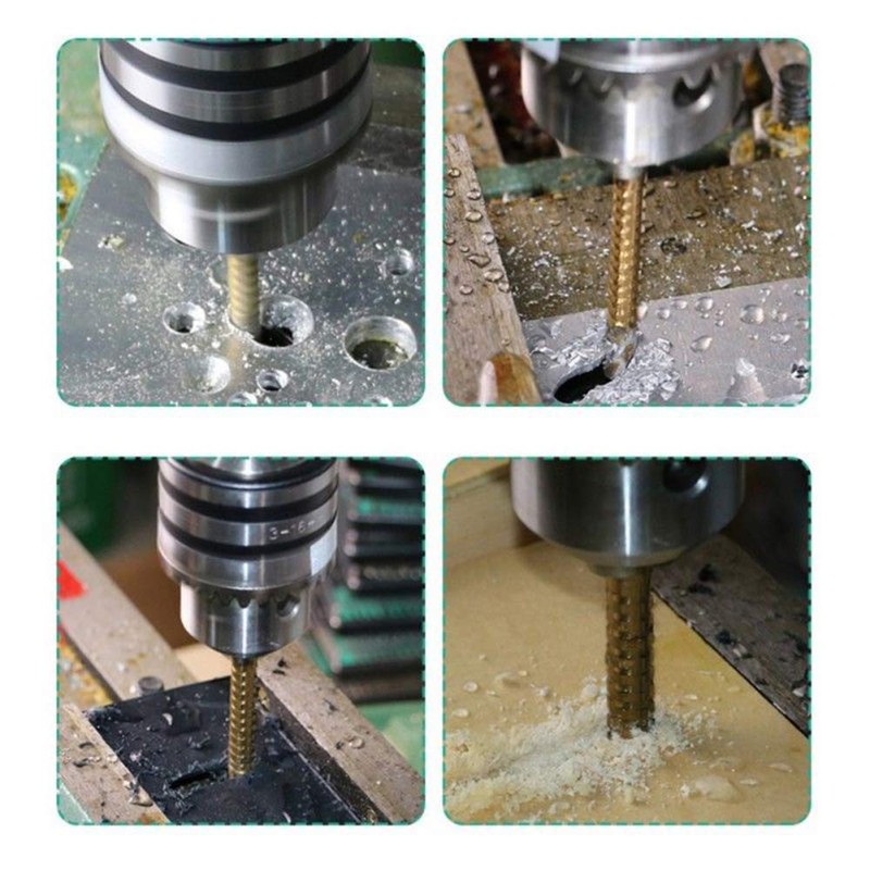 Gasea 6pcs Drill Saw Bit Set, 3/4/5/6/6.5/8mm HSS Titanium Coated