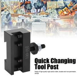 Quick Change Turning & Facing Lathe Tool Post Holder, 250 001 250 002 CNC Turning HighCarbon Steel Lathe Tool Holder for Mini Lathe and 1 2 Tools (250-001)