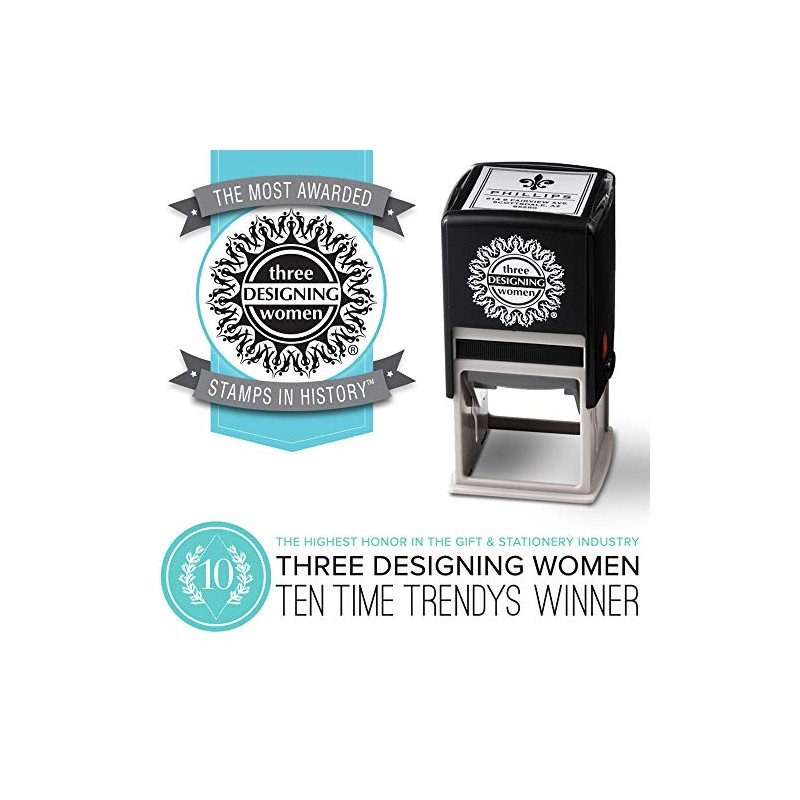 Three Designing Women Custom Designer Address Self-Inking Stamp
