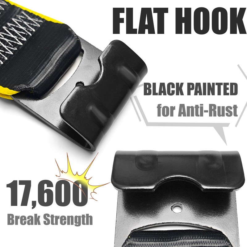 KJE 2 Pack Reflective 4 Inch Straps for Flatbed Trailer,