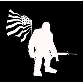 Egl 5.5” Bigfoot Sasquatch American Flag Ar15  Yeti Decal Conspiracy Car Truck Usa