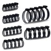 ISPINNER 30pcs Black Hose Clamps 6-51mm(1/4"-2") Adjustable Range 304 Stainless
