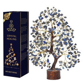 YATHABHISA Lapis Lazuli Crystal Tree, Lapis Lazuli Stone, Room Decor, Home Decor, Gifts for Women, Crystals and Healing Stones, Gemstone Tree, Crystal Healing