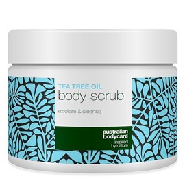 Australian Bodycare Body Scrub 400 ml for Pimples on Back & Body, Blemished Skin, Ingrown Hair, Rub Skin, Strawberry Legs, 100% Natural Tea Tree Oil, 100% Vegan