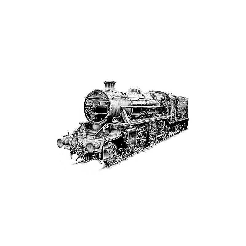 Vintage Steam Engine Train Edible Cake Topper-1/4 Sheet