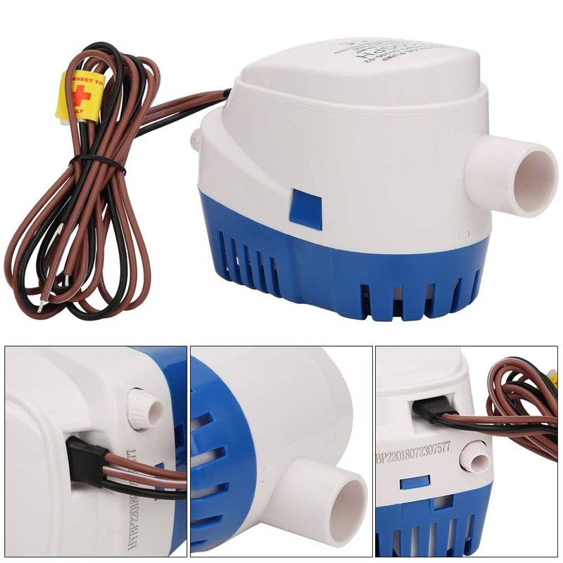 24V Boat Marine Pump, HYBP2G1100-02 Automatic Bilge Pump Silent Fully
