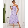 Womens Square Neck Sun Dresses 2025 Summer Floral Print Tiered