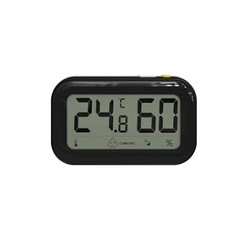 BOMATA KD60 Digital Thermometer, Hygrometer, Temperature Unit Switching, Comfort Display, High and Low Temperature Memory, Black