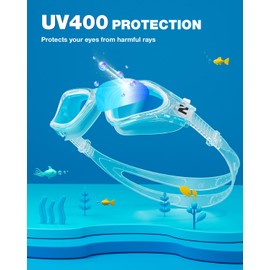 ZIONOR Kids Swim Goggles, G1MINI SE Anti-fog Clear Lens Swimming Goggles for Kid Child 6-14