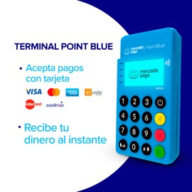 MERCADO PAGO POINT Blue, Terminal para Tarjetas con Conexión Bluetooth