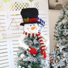STOBOK Christmas Tree Topper Snowman Hugger Snowman Treetop for Xmas/Holiday/Winter Party Decoration Ornament Supplies