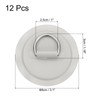 PATIKIL 3.1" Paddle Board D Rings, 12 Pcs Stainless Steel