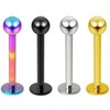 4pc 16g 1.2mm Labret Bar Jewellery Gauge Piercing Lip Ring