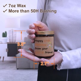 BrightinWint Funny Best Friend Birthday Gift for Women Men, Funny Happy 29th Birthday from Your 110 lb Friend Candle Gifts for Women, Birthday Gifts for 30 40 50 60 Year Old BFF Bestie, Vanilla