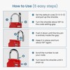 Sparkiva Combination Padlock with Code, 4 Digit Heavy Duty Lock