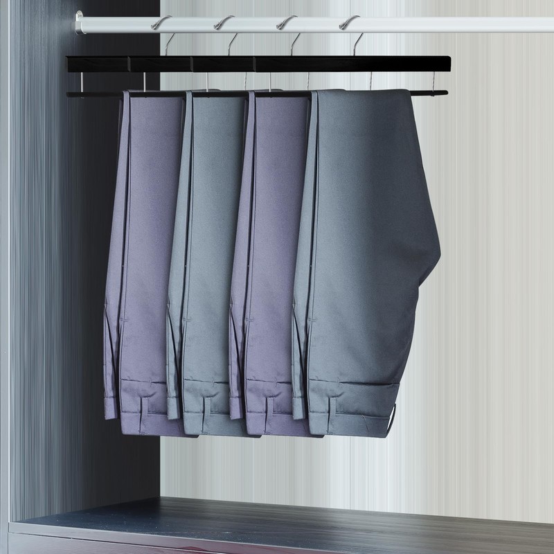 Chunful 10 Pack Wooden Velvet Pants Hangers - 16 Inch
