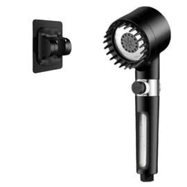 RegBogen Filtered Shower Head with Handheld, High Pressure Water Flow and Multiple Spray Modes Shower Head with Filter, Showerhead for Pets Bath (Black)