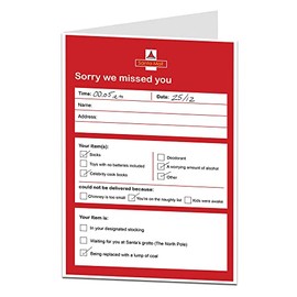 Funny Christmas Card Delivery Note Xmas Design