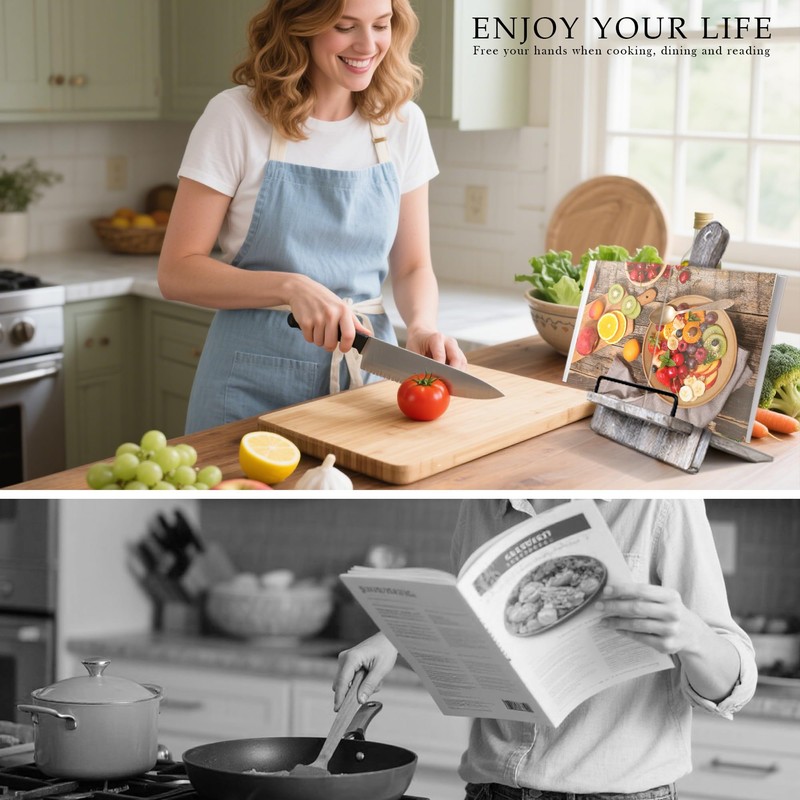 Cookbook Stand Recipe Book Holder: Recipe Book Holder for Counter