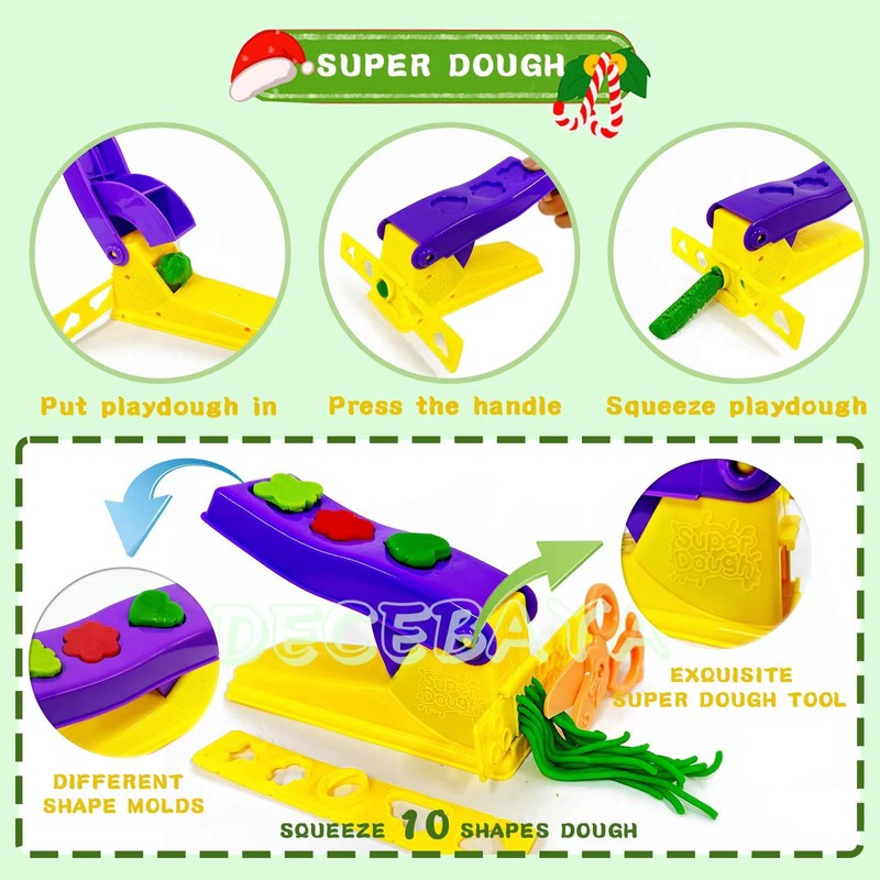 Decebaya Dough Tools for Kids- Play Sets Accessories Include Animal