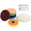 Makitoyo 7PCS 7 Inch Buffing Polishing Pads Kit,5pcs Polishing Sponge,1