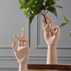 Jointed Hand Plant Holder Flexible Eye Catching Wooden DIY Plant