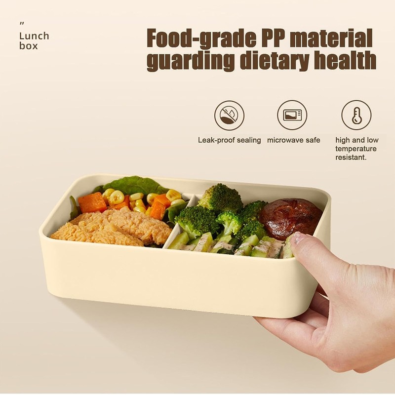 LANSKYWARE 3 Layer Japanese Lunch Box with Chopsticks, Microwave Safe