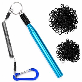 Wacky Rig Tool & Soft Silicone O-Rings Kit – Easy Installation, 2 Sizes for 3"-7" Senko Worms, Lightweight & Durable – Protects Soft Baits from Tearing