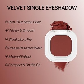 Erinde Monocromo Sombras Para Ojos Matte, Resistente al Agua, E05# | Larga Duración Paleta de Sombras de Ojos en Polvo Prensado, Alta Pigmentación Maq