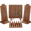 Jerify 4 Pieces Wood Necklace Display Holder Wood Plank Necklace