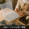 YOTSUBA+ Small Accessory Case, 28 Dividers, Clear, Divided Beads, Divided