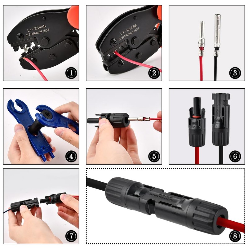 TMBMLPP Solar Crimping Tools Set, MC4 Crimping Tool Kit for