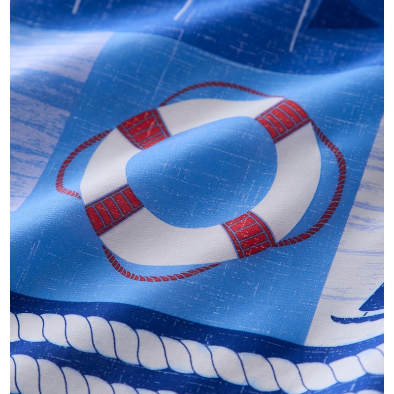 Portfolio Home Regatta Nautical Blue Single Reversible Soft Easy Care